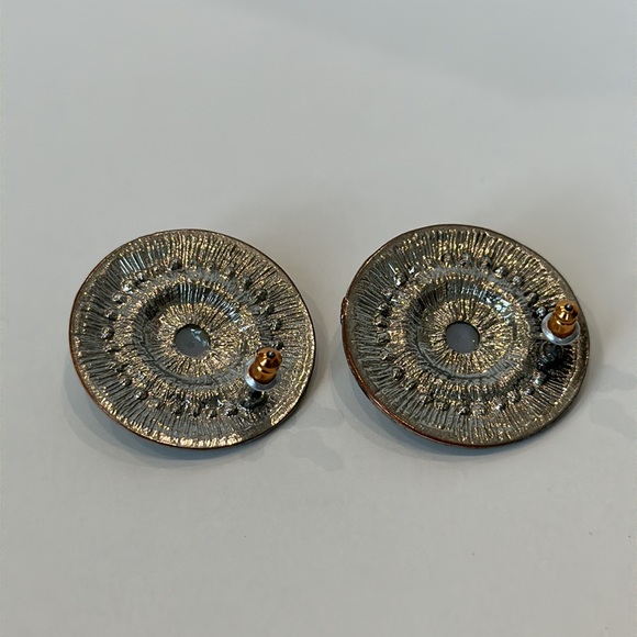 Bead, Stone, and Pearl Statement Earrings - Picture 4 of 4